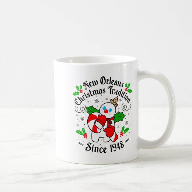New Orleans Mr Bingle Christmas Tradition Snowman  Kaffemugg (Höger)