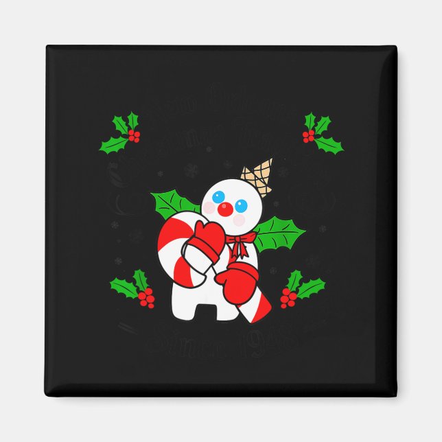New Orleans Mr Bingle Christmas Tradition Snowman  Magnet (Framsidan)