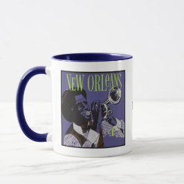 New Orleans Music anpassningsbar monogram mugg