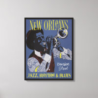 New Orleans Music kanvastryck