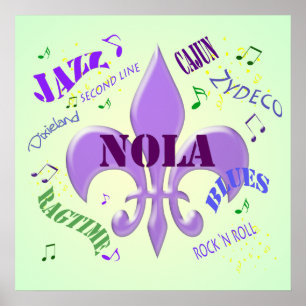 New Orleans Music Poster