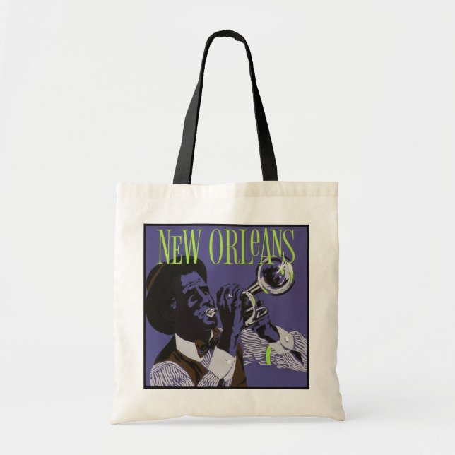 New Orleans Music tote bags Tygkasse (Framsidan)