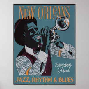 New Orleans musikaffisch 3/3 Poster