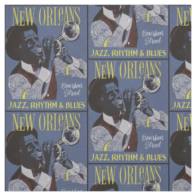 New Orleans musiktyg Tyg (Provkarta)