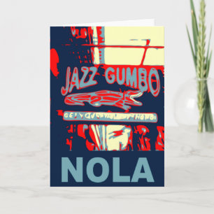 New Orleans Nola Jazz Gumbo Kort