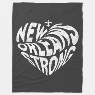 New Orleans Nola Strong Heart Fleecefilt