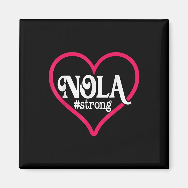 New Orleans Nola Strong Heart New Orleans Magnet (Framsidan)