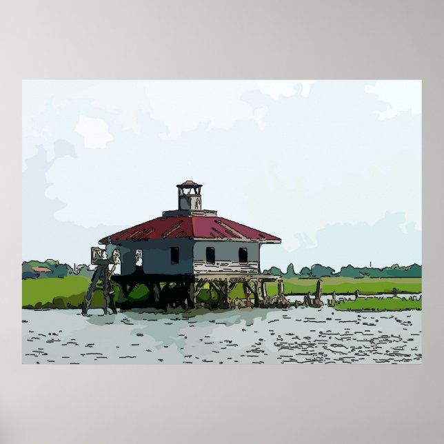 New Orleans Old Rigolets Lighthouse Poster (Framsidan)
