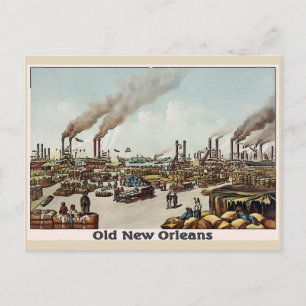New Orleans Old Time River Front Vykort