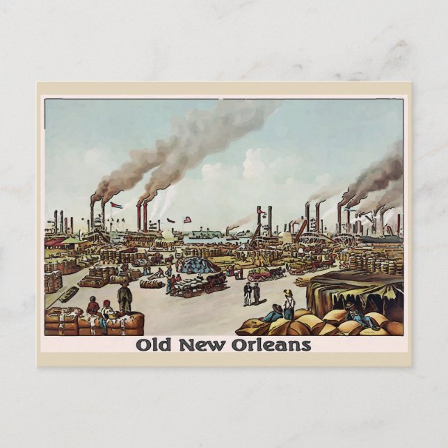 New Orleans Old Time River Front Vykort (Framsida)