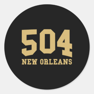New Orleans områdeskod 504 - Hembygdsstolthet - Kl Runt Klistermärke