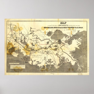 New Orleans Opelousas, Underbar Western RailRoad 1 Poster
