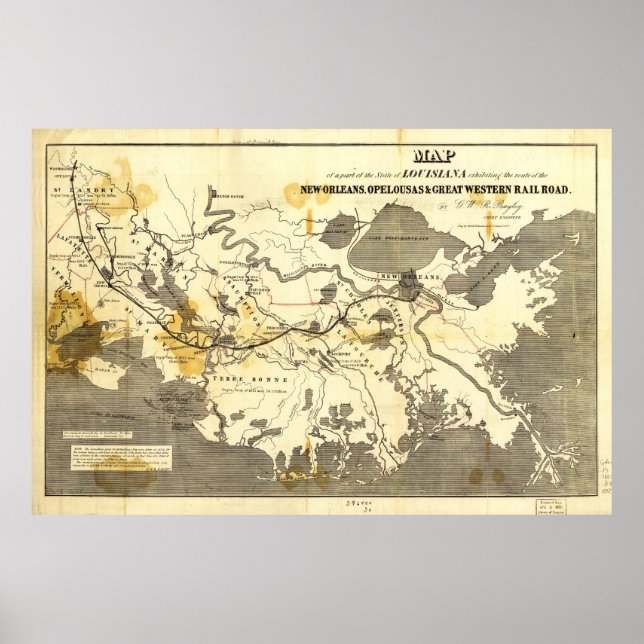 New Orleans Opelousas, Underbar Western RailRoad 1 Poster (Framsidan)