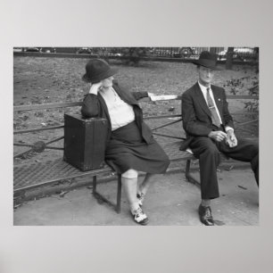 New Orleans Park Bench, 1930-talet Poster