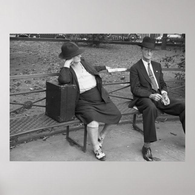 New Orleans Park Bench, 1930-talet Poster (Framsidan)