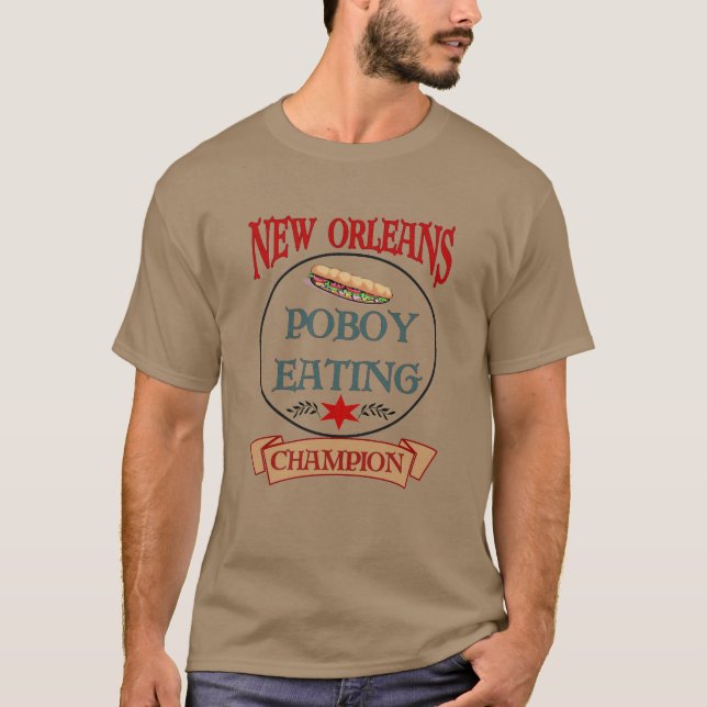 New Orleans Po Boy T-Shirt (Framsida)
