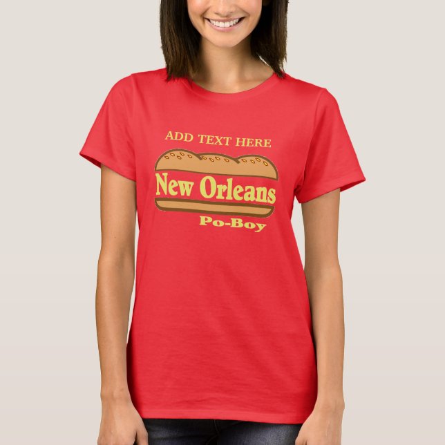 New Orleans Po Boy T Shirt (Framsida)