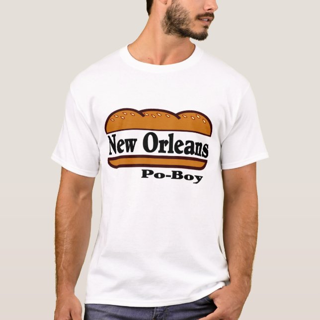 New Orleans Po Boy Tee Shirt (Framsida)