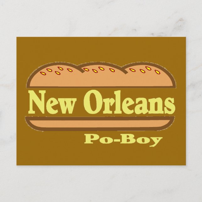 New Orleans Po Boy Vykort (Framsida)