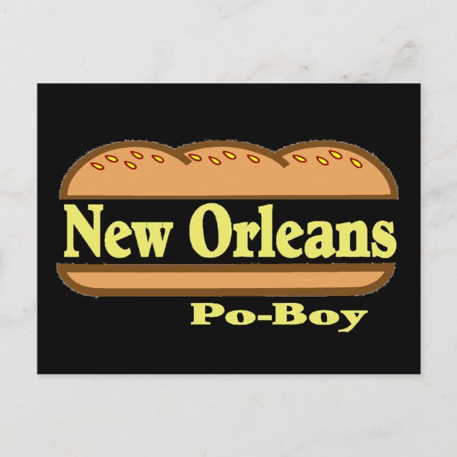 New Orleans Po Boy Vykort (Framsida)
