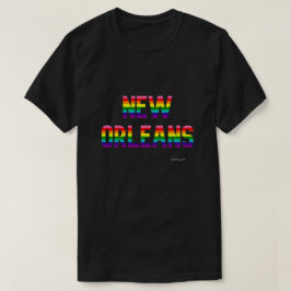 New Orleans Pride Rainbow Flagga T Shirt