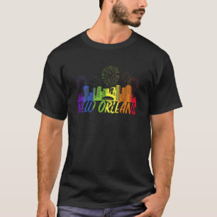 New Orleans Pride Skyline Pride Parad New Orlean T Shirt