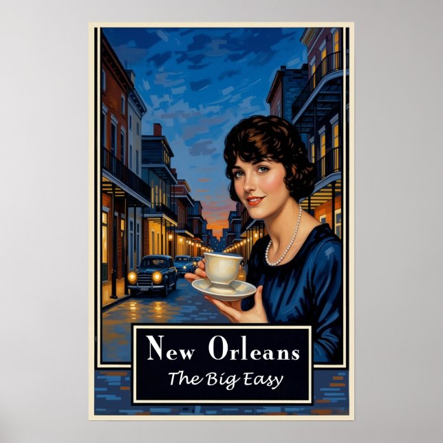 New Orleans resemappningsaffisch  Poster (Framsidan)