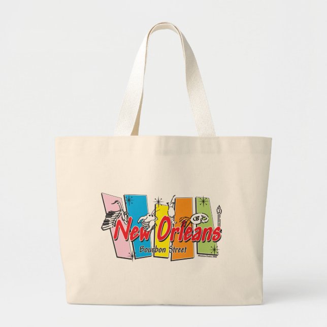 New-Orleans-Retro Jumbo Tygkasse (Framsidan)