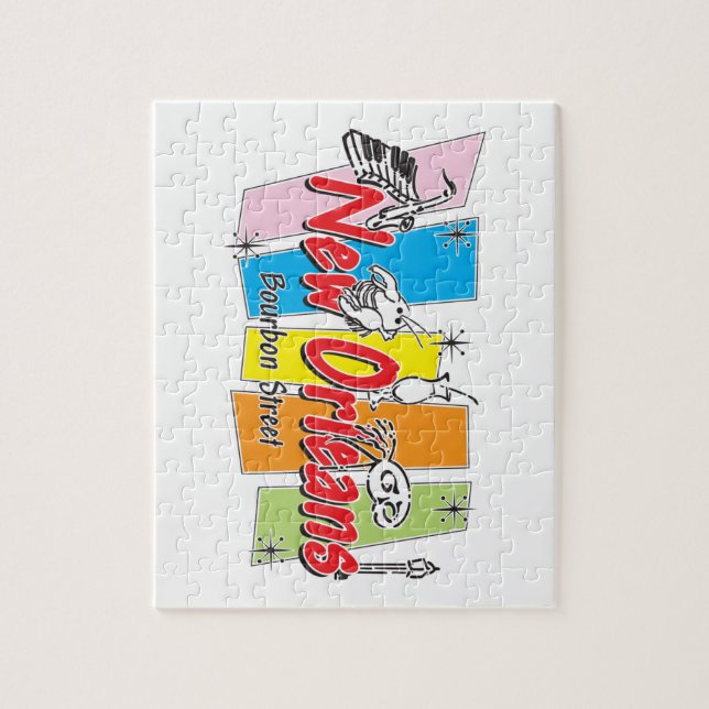 New Orleans Retro Look Pussel (Vertikal)