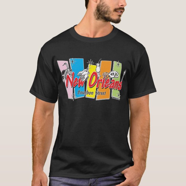 New-Orleans-Retro Tee Shirt (Framsida)