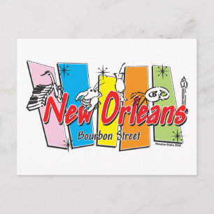 New-Orleans-Retro Vykort