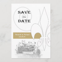 New Orleans Riverboat Fleur de Lis Spara datumet