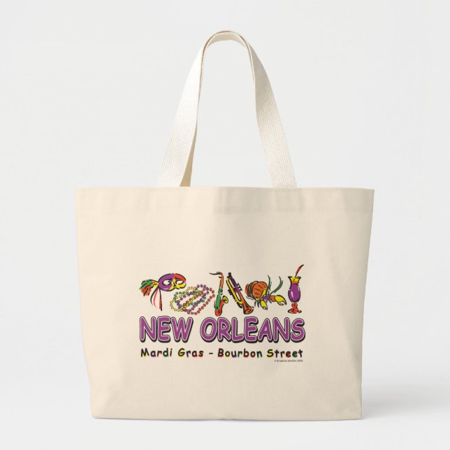 New-Orleans-Rolighet- Jumbo Tygkasse (Framsidan)