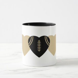 New Orleans Saints Football Heart Design Mugg