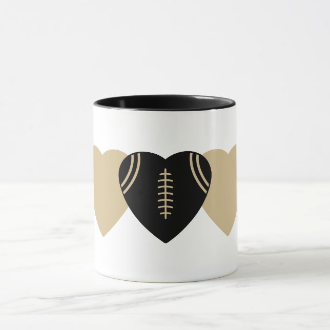 New Orleans Saints Football Heart Design Mugg (Center)
