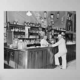 New Orleans Saloon, 1938. Vintage foto Poster