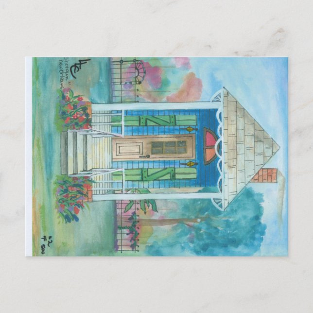 New Orleans Shot Gun House Vykort (Framsida)