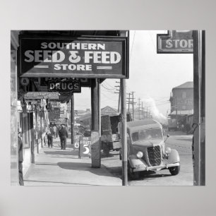 New Orleans Sidepromenad, 1935. Vintage Photo Poster