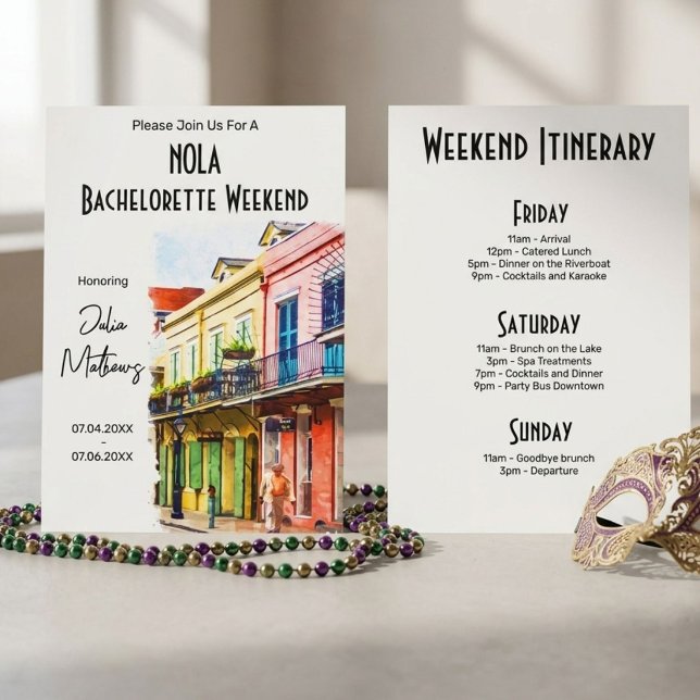 New Orleans Sista Helgen för Möhippan Inbjudningar (Skapare uppladdad)