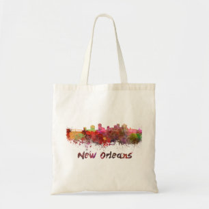 New Orleans skyline i vattenfärg Tygkasse