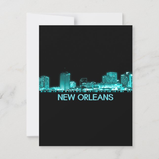 New Orleans Skyline Tack Kort (Framsida)