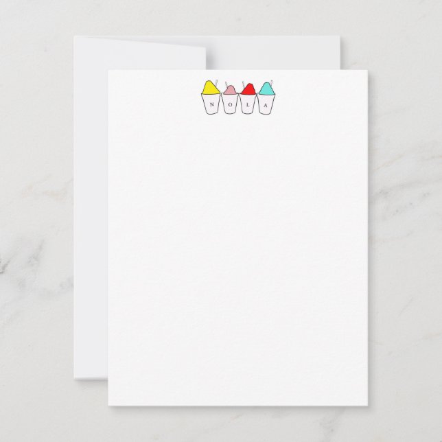 New Orleans Snowbollar Anteckningskort (Framsida)