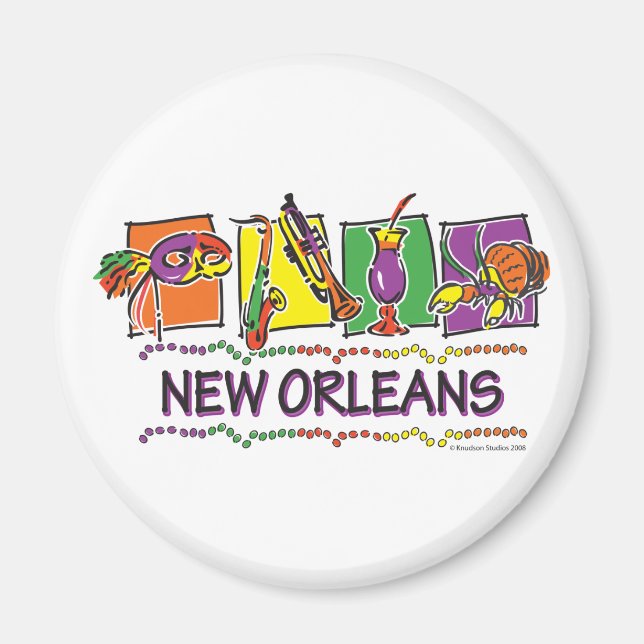 NEW-ORLEANS-SQUARES-eps-kopia Magnet (Framsidan)