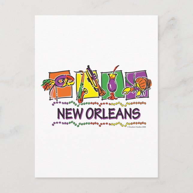 NEW-ORLEANS-SQUARES-eps kopia Vykort (Framsida)