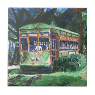 New Orleans St Charles Ave Streetcar Kakelplatta