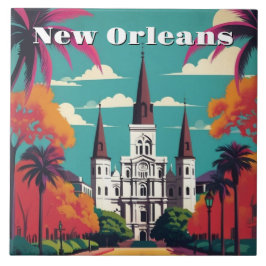 New Orleans St Louis Cathedral Kakelplatta