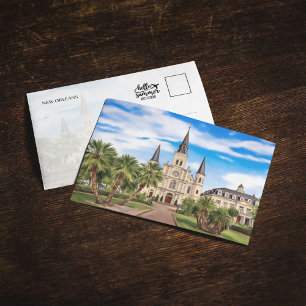 New Orleans St. Louis Cathedral Louisiana Postcard Inbjudningar