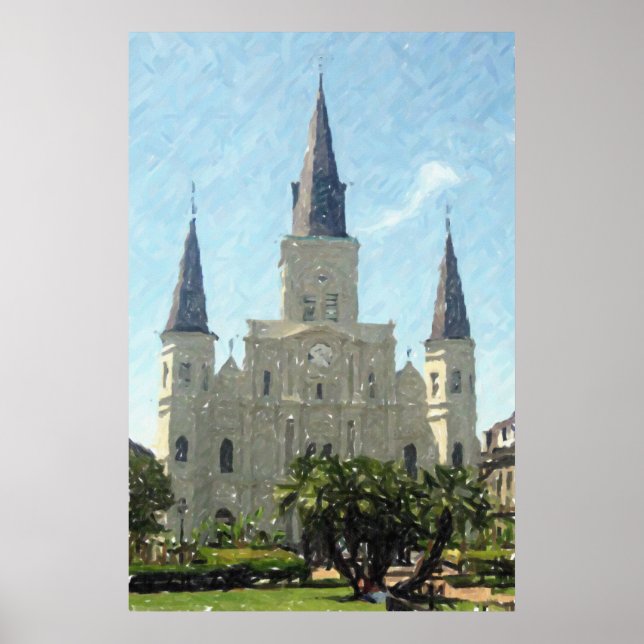 New Orleans St Louis Cathedral Poster Skriv ut (Framsidan)