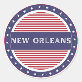 New Orleans Stadens Stolthetsemblem – Amerikansk I Runt Klistermärke