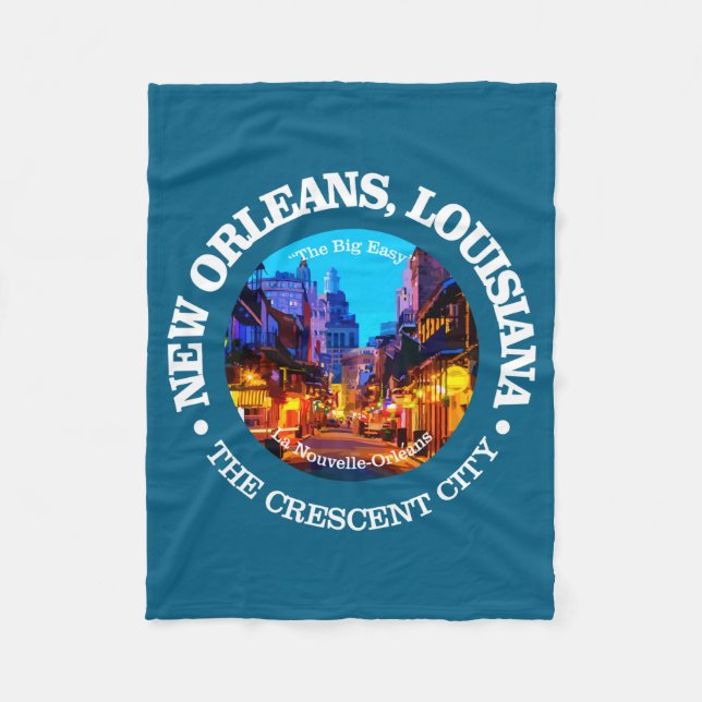 New Orleans städer  Fleecefilt (Framsidan)